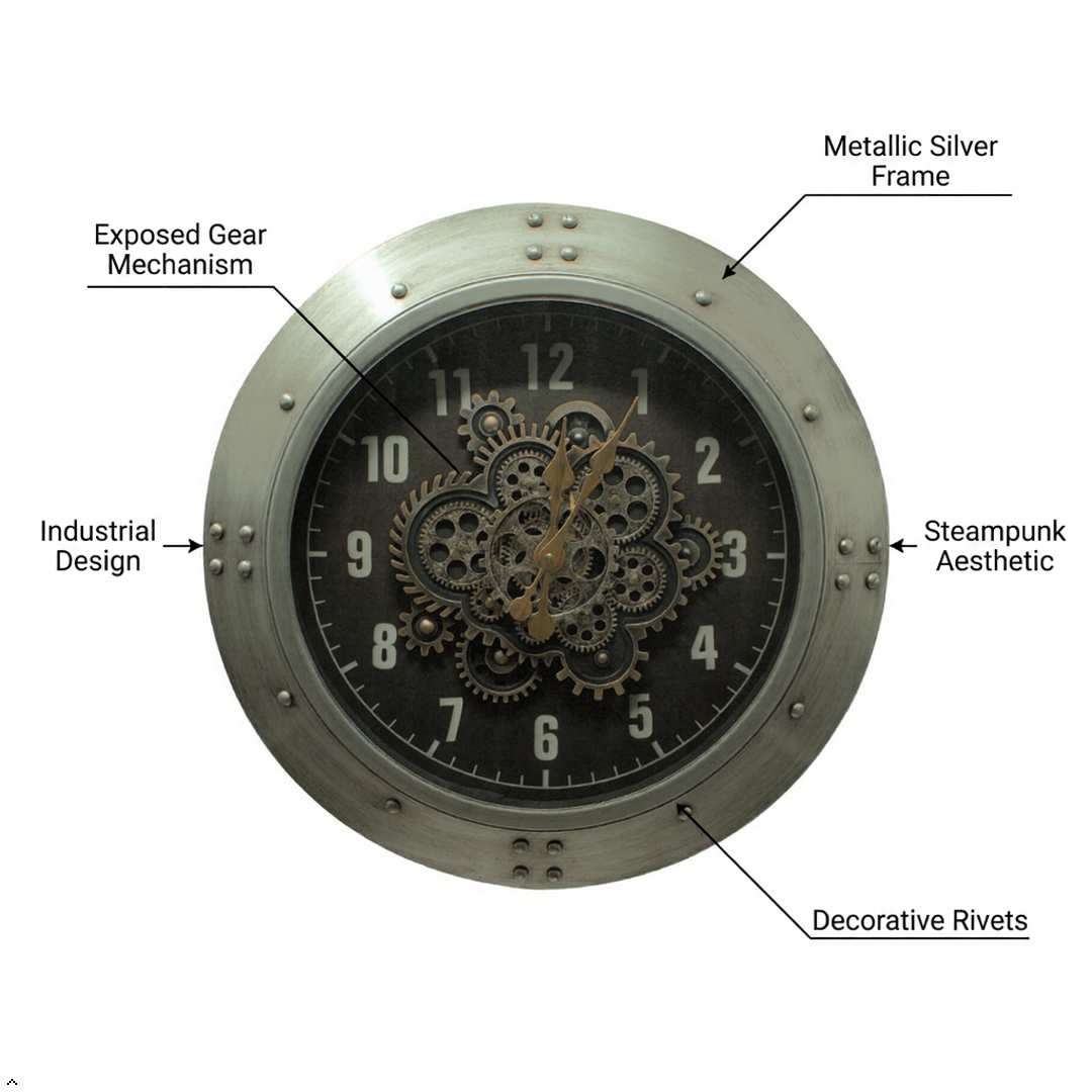Industrial Gear Wall Clock