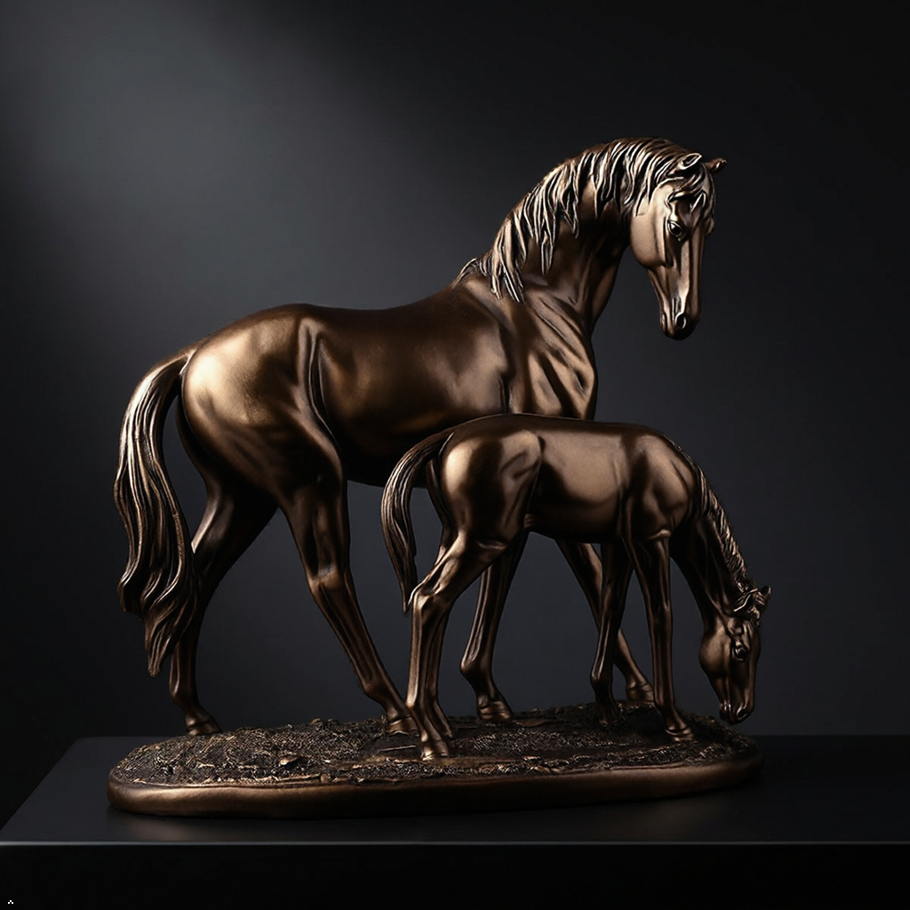 Horse Statue Creative Decorative Figurine for Fireplace  Tabletop Organizer
