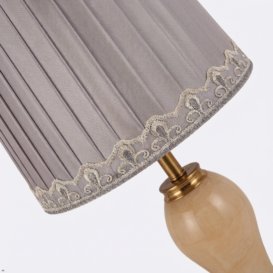 Neoclassical Table Lamp with Marble Base