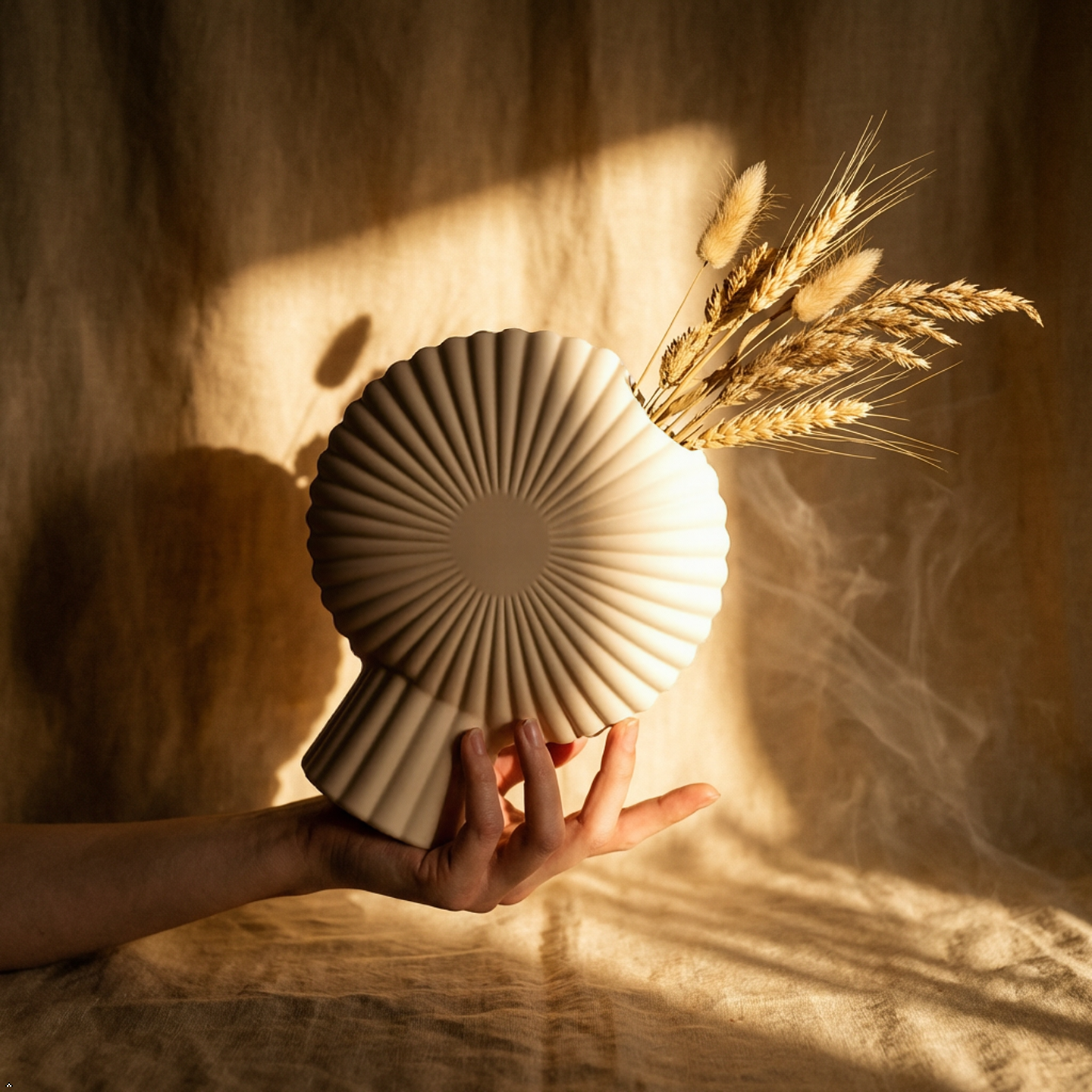 Elegant Scallop Shell Decorative Table Vase
