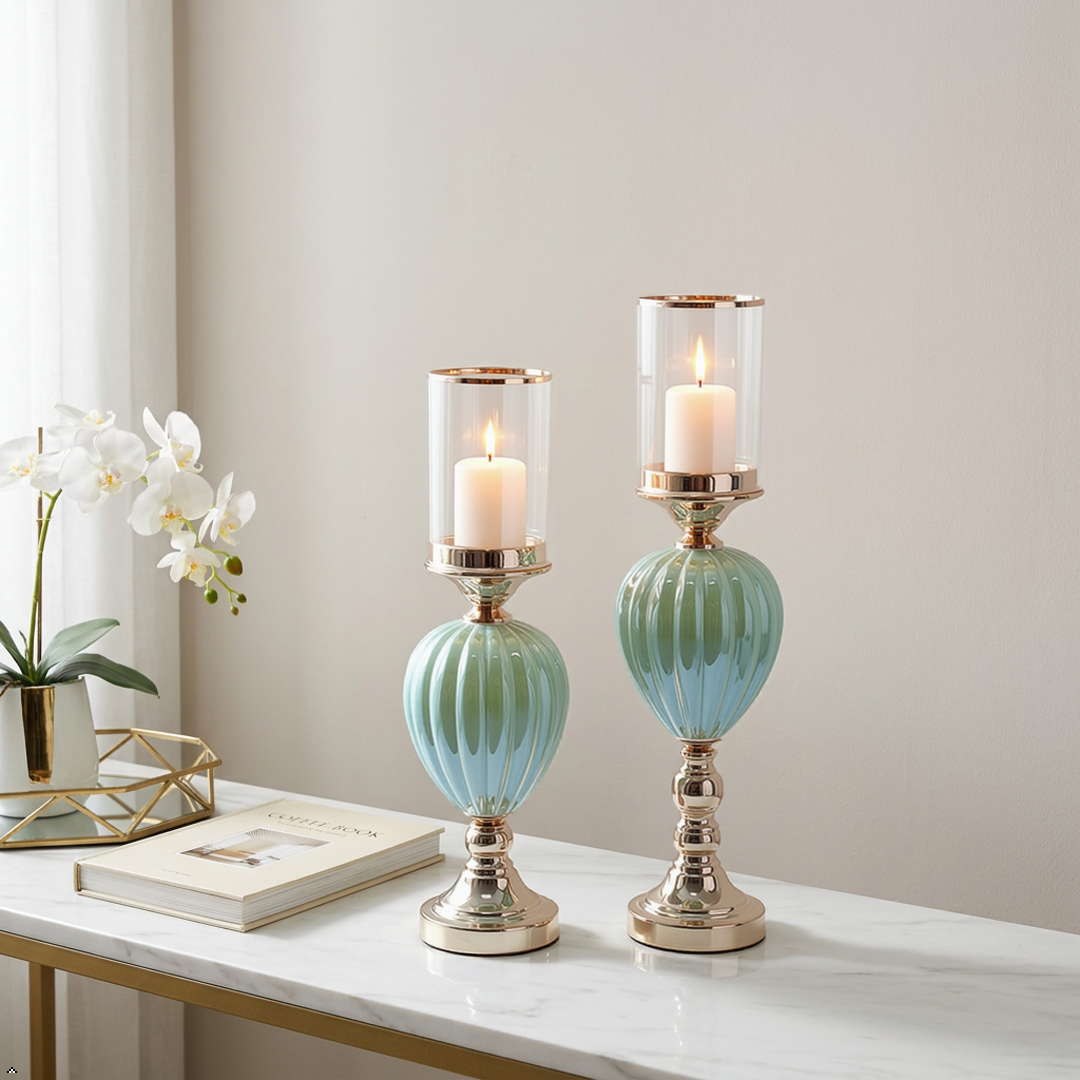 Verde Luxe Glass Candle Holder
