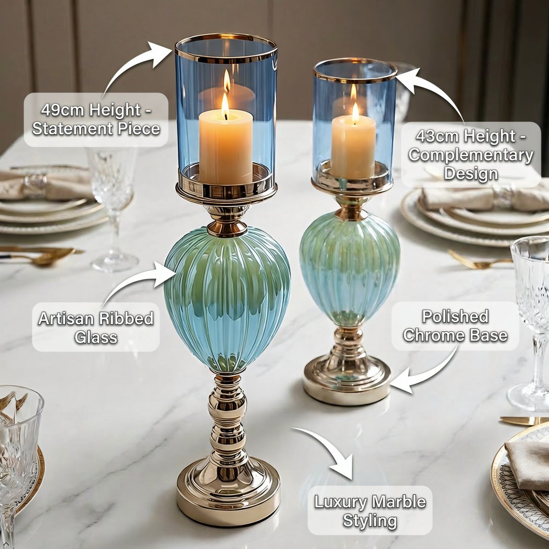Verde Luxe Glass Candle Holder