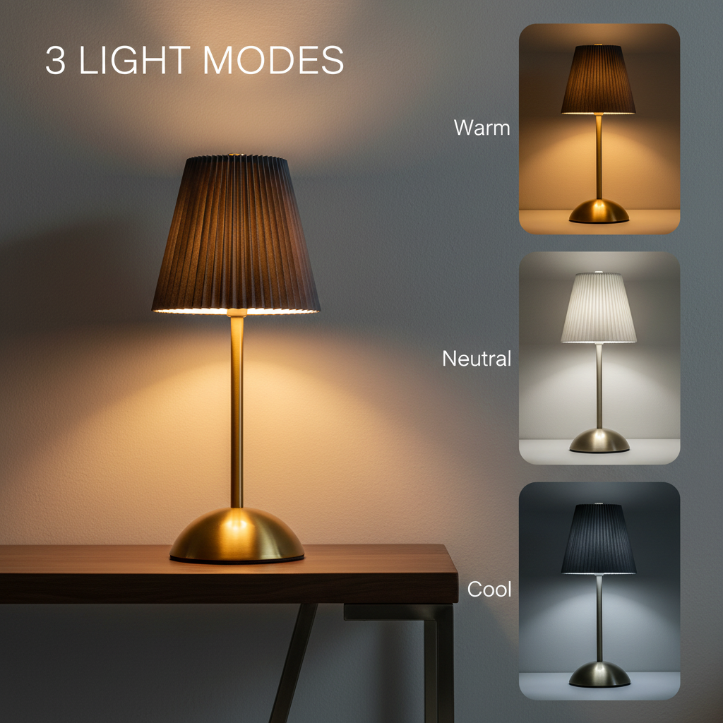 LuxeGlow Tap Lamp – Matte Black Edition