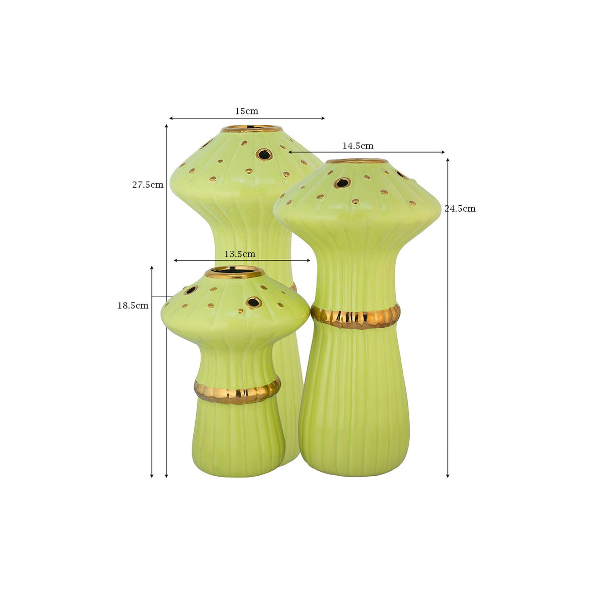 Botanica Fluted Mushroom Ceramic Vase