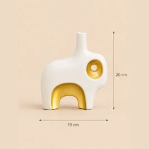 Dual Stem Ceramic Vase
