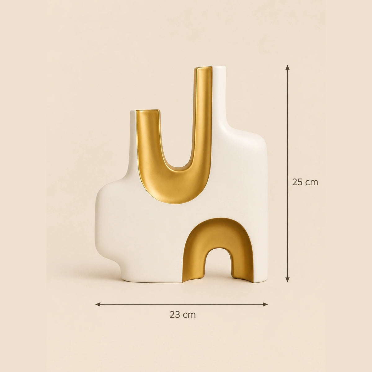 Dual Stem Ceramic Vase