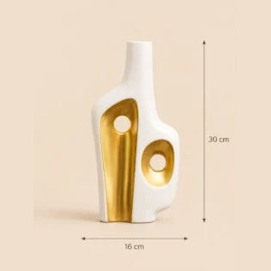 Dual Stem Ceramic Vase