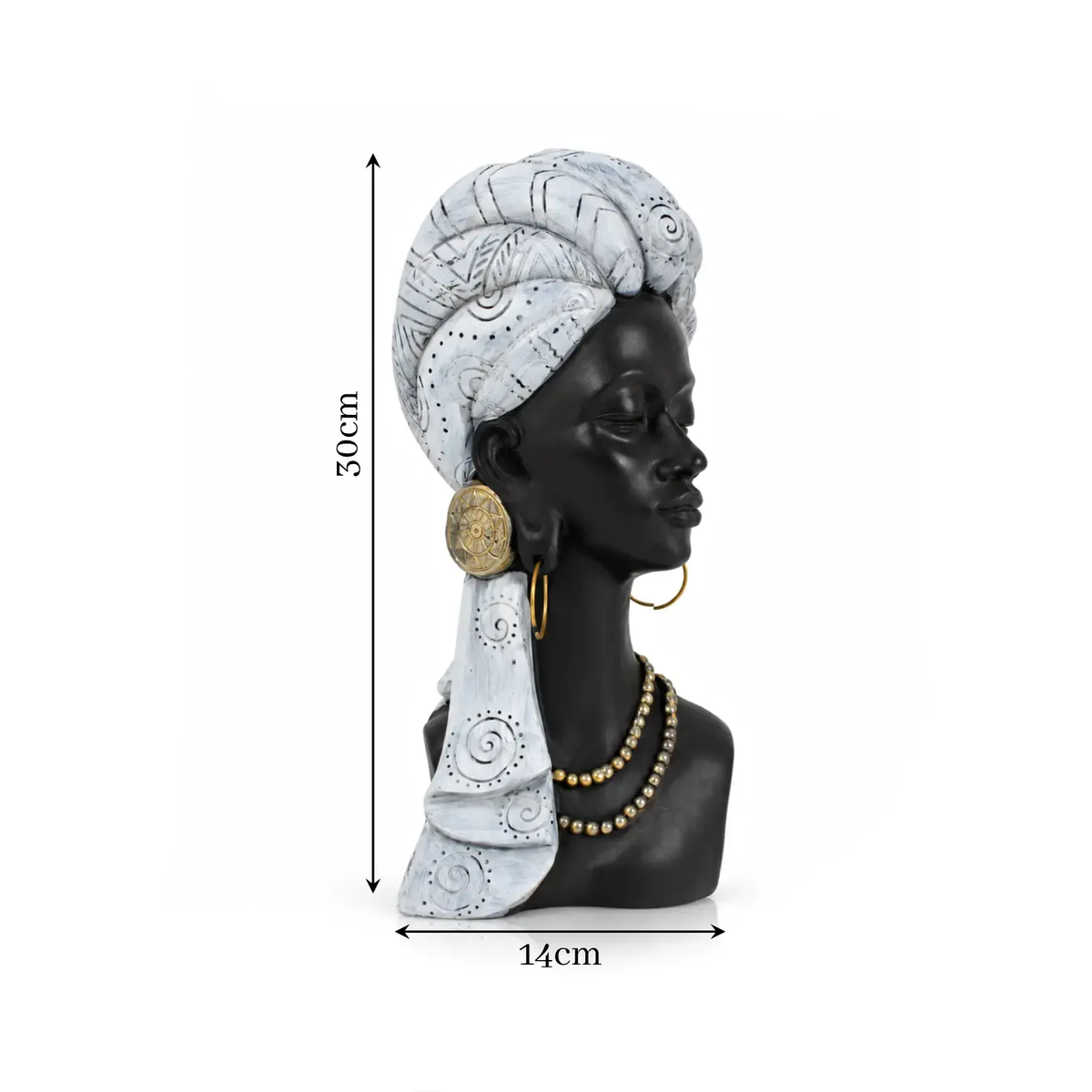 African Lady Bust Showpiece