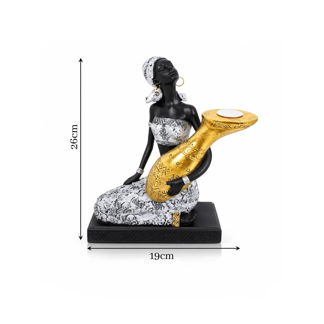African Lady Decorative Sculpture