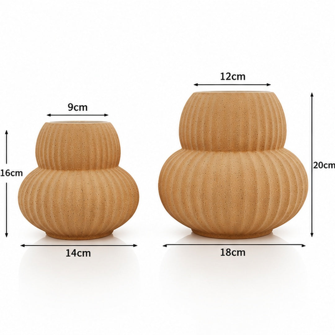Flower Vase Set – Modern Ribbed Design