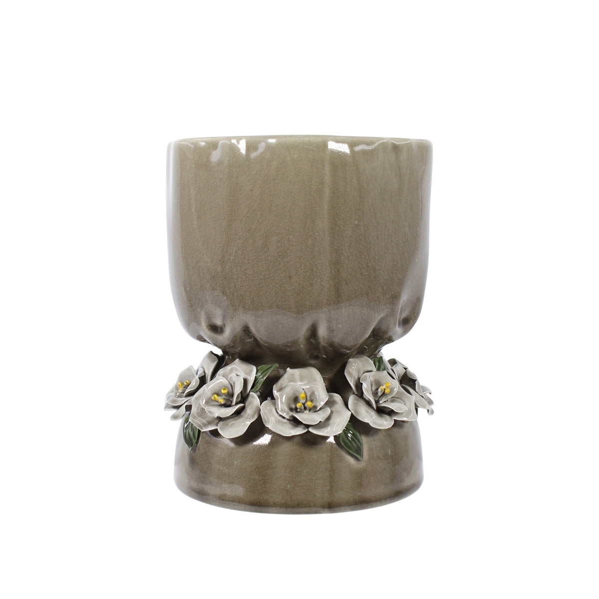 Elegant Floral Ceramic Vase