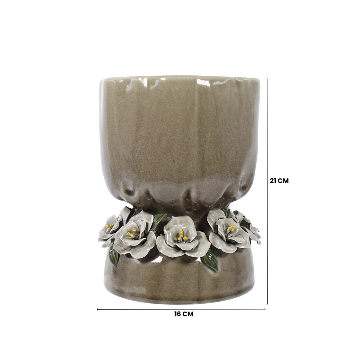 Elegant Floral Ceramic Vase